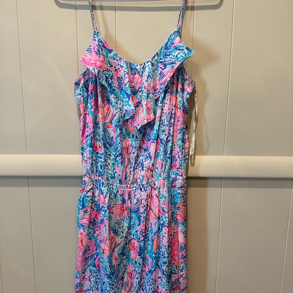 Lilly Pulitzer Pink and Blue Floral Skort Dress